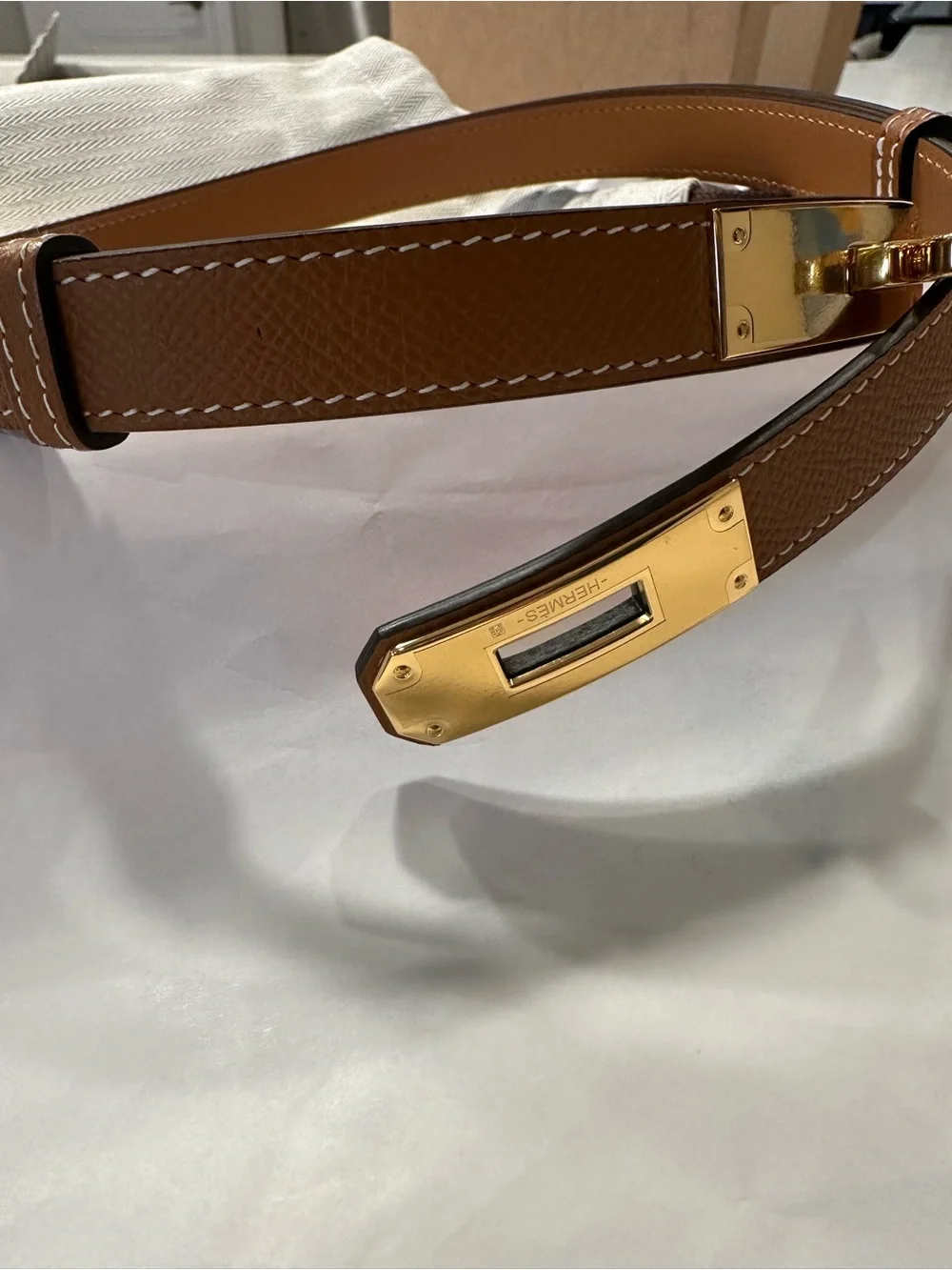 Hermes Orange Gift Box with Branded Ribbon